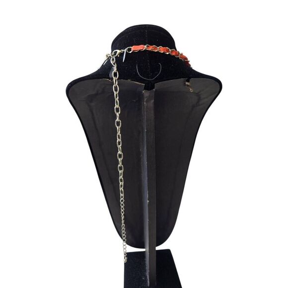 NY & Co Women's Vintage Set Peach/Pink Triple Strand Necklace And Bracelet - Picture 2 of 5